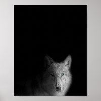 Wolf, Schwarz-Weiß, moderne Fotografie