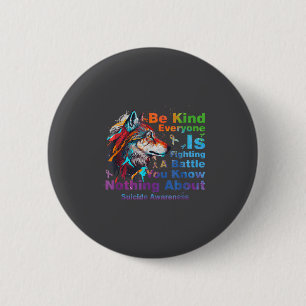 Wolf Sei Freundlich Suizidbewusstsein Psychische G Button