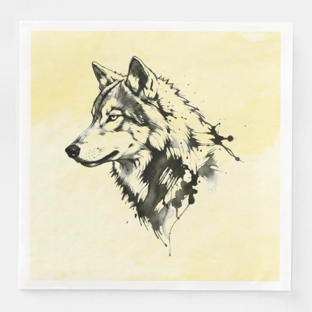 Wolf Serviette (Vorderseite)