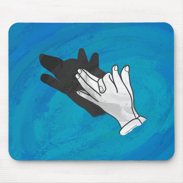 Wolf Shadow on Blue Mousepad (Vorne)