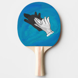 Wolf Shadow on Blue Tischtennis Schläger