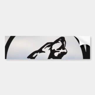 Wolf-Silhouette Autoaufkleber