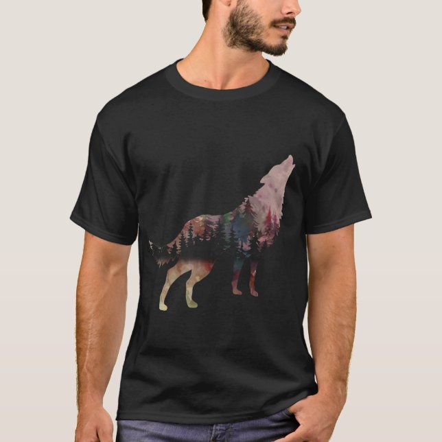 Wolf Silhouette T-Shirt (Vorderseite)