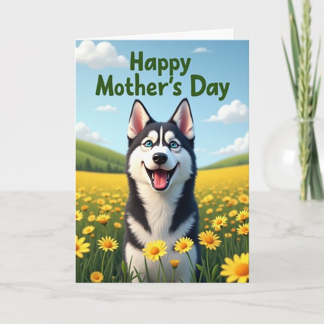 Wolf Smile Muttertagskarte Karte (Vorderseite)