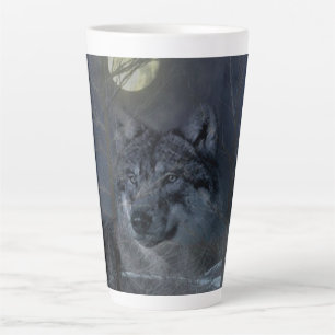 Wolf Spirit Full Moon Milchtasse