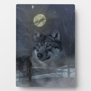Wolf Spirit Moon Night Fotoplatte