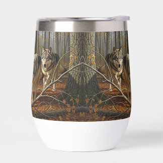 Wolf-Stammlos-Thermal-Weinbecher Stil 1