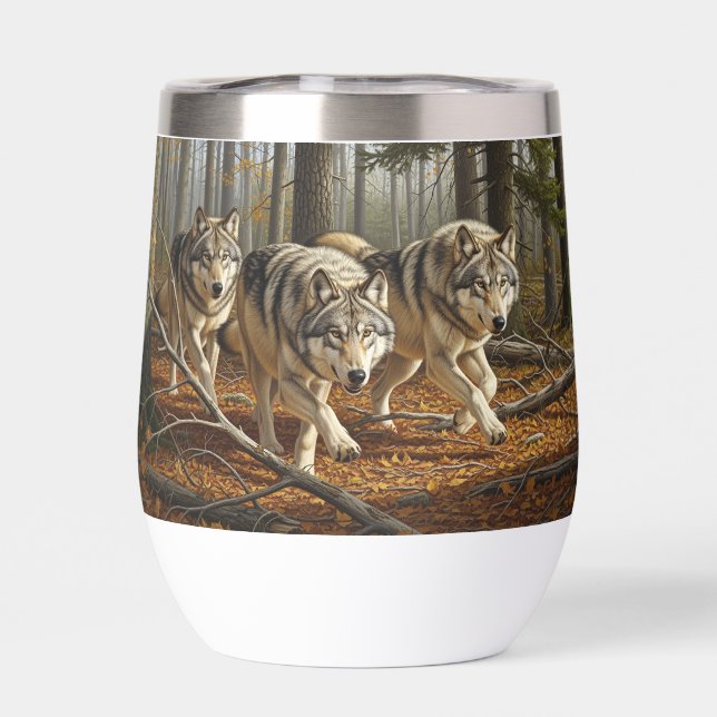 Wolf-Stammlos-Thermal-Weinbecher Stil 1 (Rückseite)