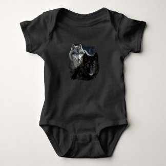 Wolf Star Wolves Wild Moon Stars Loyal Gray Wolf D Baby Strampler