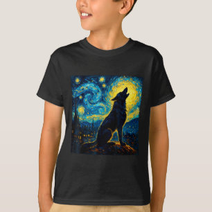 Wolf Starry Night Howling Moon Funny Gifts für Män T-Shirt