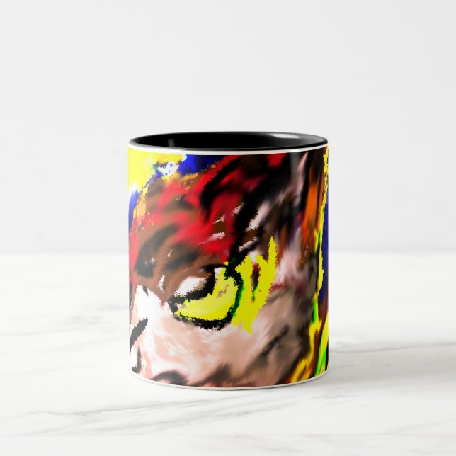 Wolf-Sterngelb Zweifarbige Tasse (Mittel)