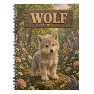 Wolf Süßes Baby-Geschichtenbuch-Nursery-Tier Notizblock
