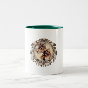 Wolf-Tasse Zweifarbige Tasse