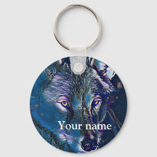 Wolf thematischer Schlüsselanhänger