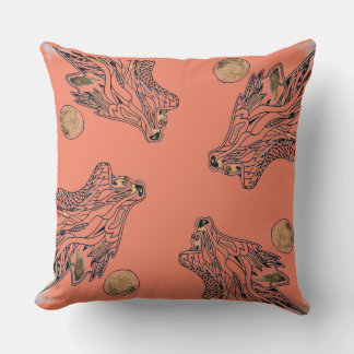 Wolf Throw Pillow Kissen