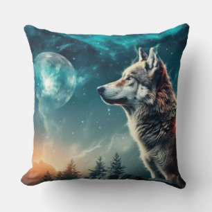 Wolf Tier Wildlife Wilderness Frische Pasta machen Kissen