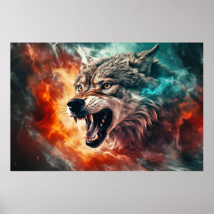 Wolf Tier Wildlife Wilderness Frische Pasta machen Poster