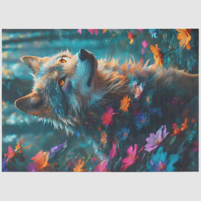 Wolf Tissue Paper Seidenpapier (Vorderseite)