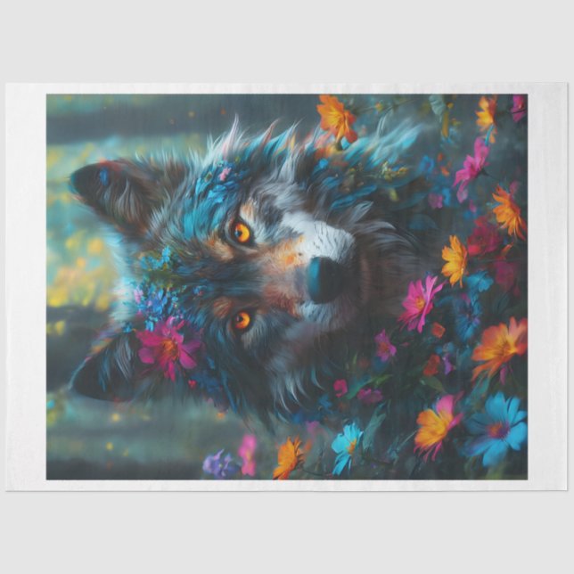 Wolf Tissue Paper Seidenpapier (Vorderseite)