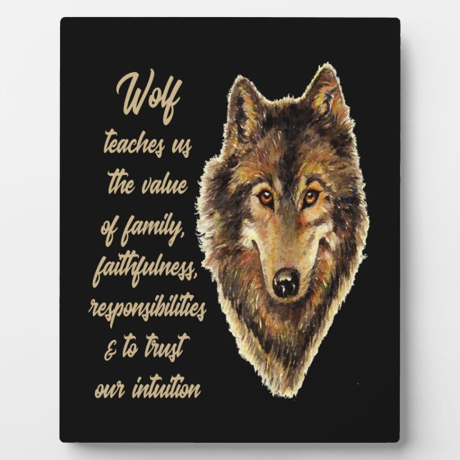 Wolf Totem Animal Spirit Guide for Inspiration Fotoplatte (Vorderseite)