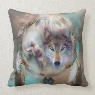 Wolf - Träume des Friedenskunst-Dekorateur-Kissens Kissen