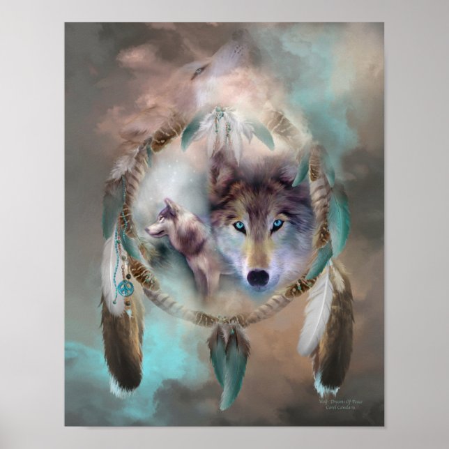 Wolf - Träume von Peace Art Poster/Print Poster (Vorne)