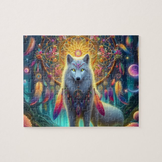 Wolf Traumfänger (Horizontal)