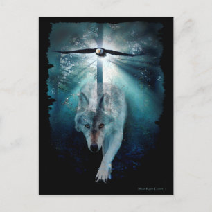 WOLF u. EAGLE-Tier-Postkarten-Reihe Postkarte