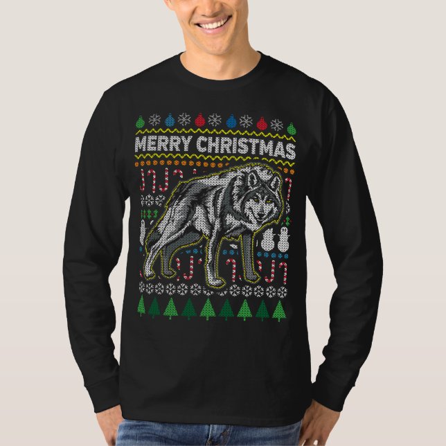 Wolf Ugly Christmas Sweat Wildlife Series (Devant)