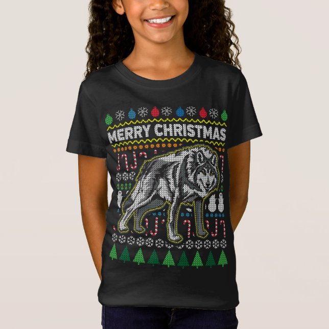 Wolf Ugly Christmas Sweat Wildlife Series (Devant)