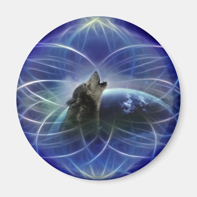 Wolf und der Träumer Magnet (Vorne)