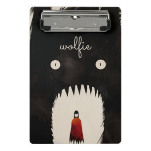 Wolf und die kleine rote Reithose Mini Klemmbrett