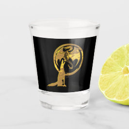 Wolf- und Drachengoldschussglas Schnapsglas