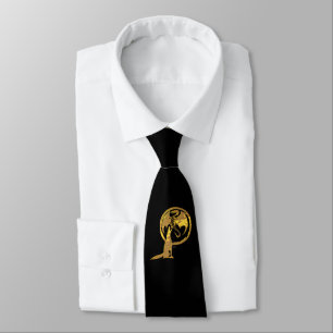 Wolf und Dragon Gold, schwarze Krawatte