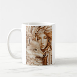 Wolf und Frauen in Feathers Kaffeetasse