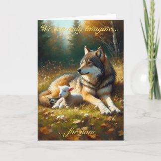 Wolf und Lamm: Fest der Tabernacles-Karte Feiertagskarte