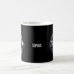 Wolf und Landschaft der Natur mit doppelter Exposi Kaffeetasse