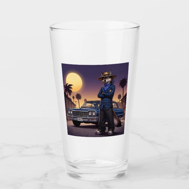Wolf und Lowrider Glas (Vorderseite)