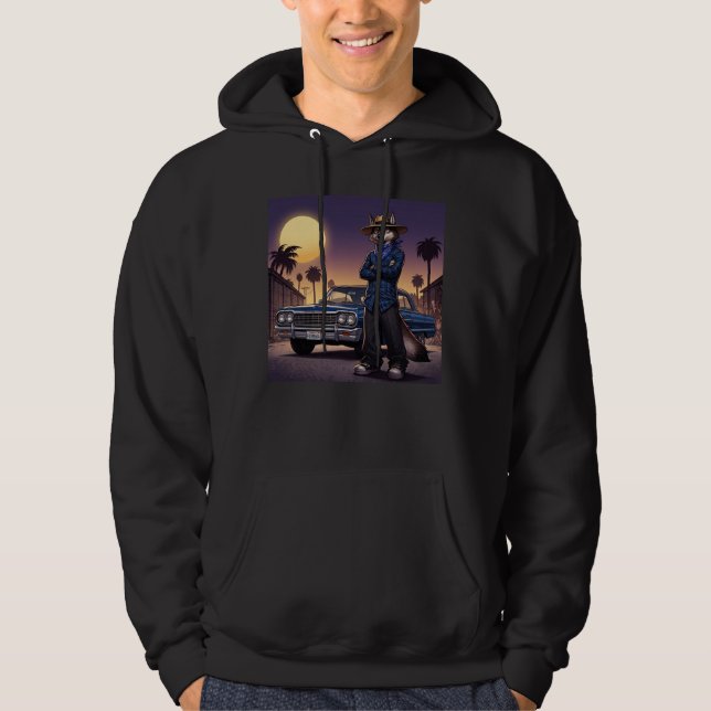 Wolf und Lowrider Hoodie (Vorderseite)