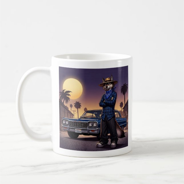 Wolf und Lowrider Kaffeetasse (Links)