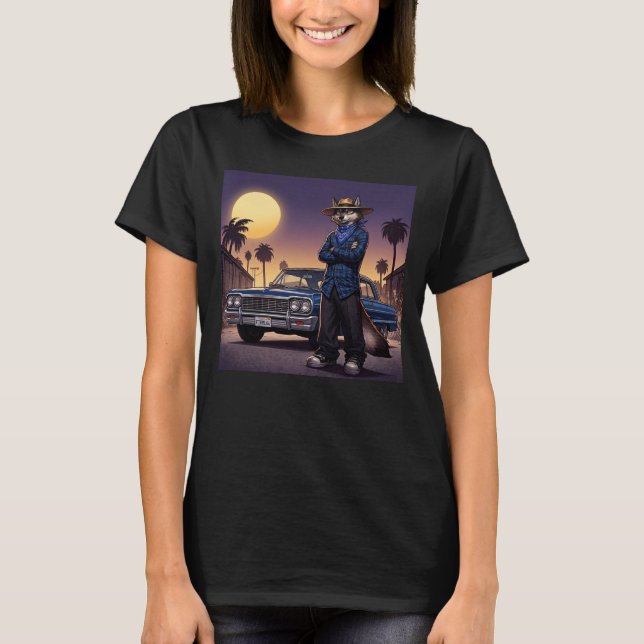 Wolf und Lowrider T-Shirt (Vorderseite)