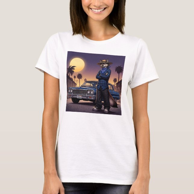 Wolf und Lowrider T-Shirt (Vorderseite)
