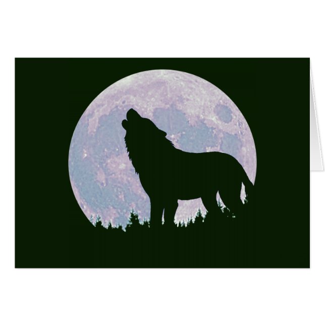 Wolf und Mond (Vorderseite (Horizontal))
