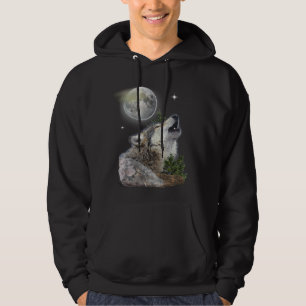 Wolf und Mond Hoodie
