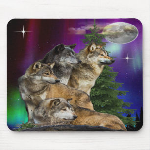 Wolf und Mond Mousepad