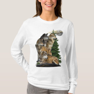 Wolf und Mond T-Shirt