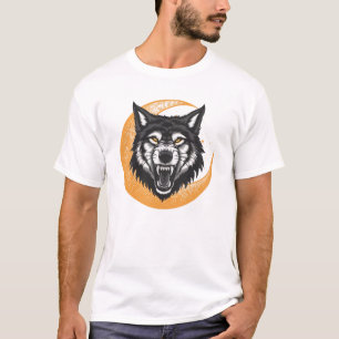 Wolf und Mond T-Shirt