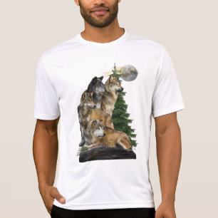 Wolf und Mond T-Shirt