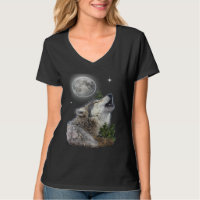 Wolf und Mond T - Shirt