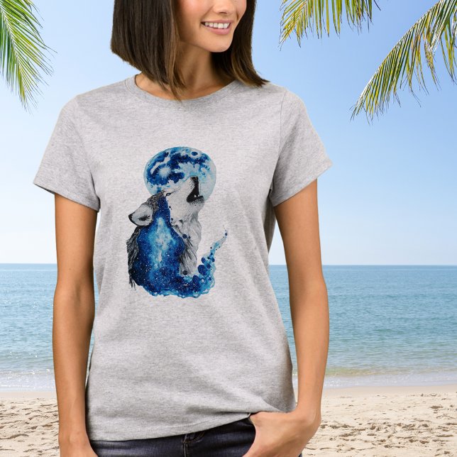 Wolf und Mond T-Shirt (Von Creator hochgeladen)